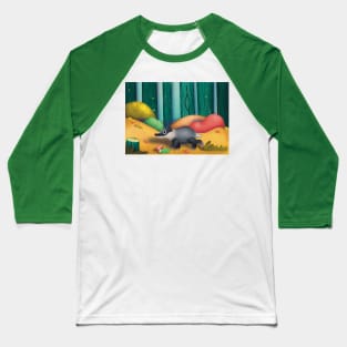 Woodland Badger Baseball T-Shirt